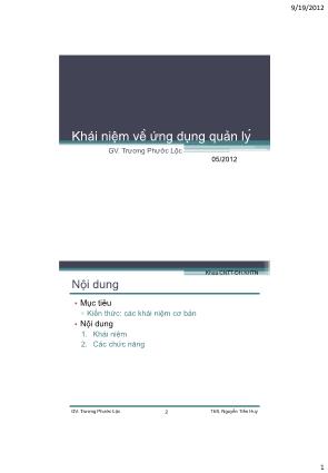 Bài giảng Lập trình ứng dụng quản lý 1 - Chương 1b: Lập trình cơ bản với VB.NET - Trương Phước Lộc