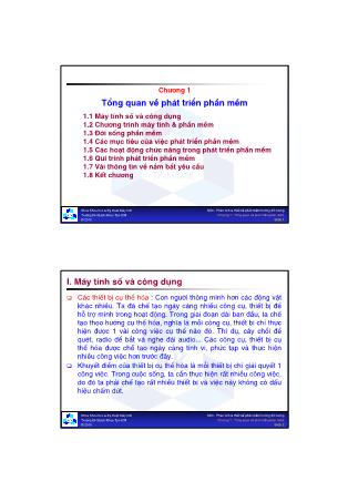 Bài giảng Phân tích & Thiết kế hướng đối tượng - Chương 1: Tổng quan về phát triển phần mềm