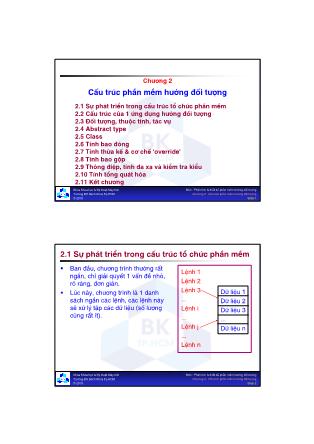 Bài giảng Phân tích & Thiết kế hướng đối tượng - Chương 2: Cấu trúc phần mềm hướng đối tượng