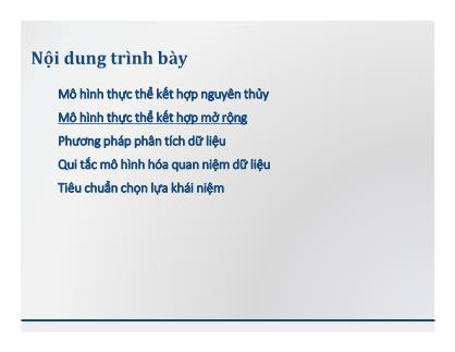 Bài giảng Phát triển ứng dụng cơ sở dữ liệu 1 - Chương 1: Phân tích dữ liệu (Phần 2) - Thái Lê Vinh