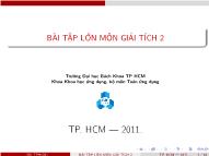 Bài tập lớn môn Giải tích 2
