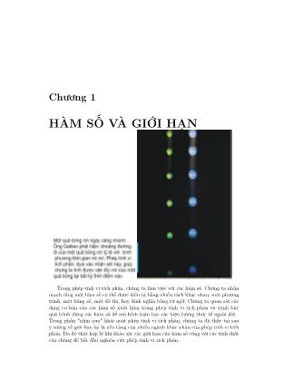 Giáo trình Giải tích - Chương 1: Hàm số và giới hạn