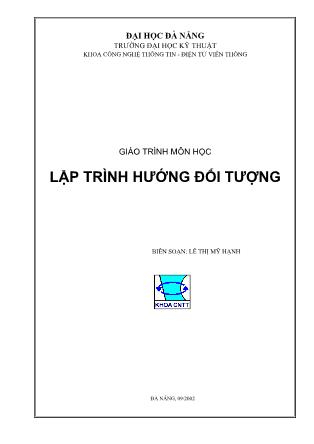 Giáo trình môn Lập trình hướng đối tượng