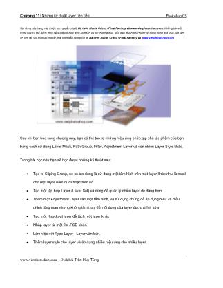 Giáo trình Photoshop CS - Chương 11: Những kỹ thuật layer tiên tiến