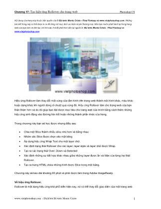 Giáo trình Photoshop CS - Chương 17: Tạo hiệu ứng Rollover cho trang web