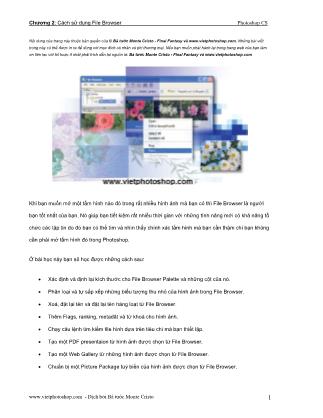 Giáo trình Photoshop CS - Chương 2: Cách sử dụng File Browser