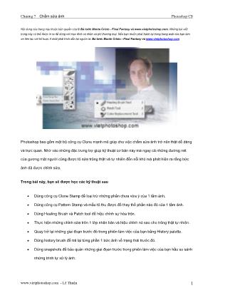 Giáo trình Photoshop CS - Chương 7: Chấm sửa ảnh