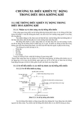Giáo trình Thông gió và điều hòa không khí - Chương 11: Điều khiển tự động trong điều hoà không khí