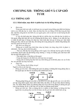 Giáo trình Thông gió và điều hòa không khí - Chương 12: Thông gió và cấp gió tươi