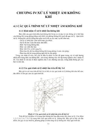 Giáo trình Thông gió và điều hòa không khí - Chương 4: Xử lý nhiệt ẩm không khí