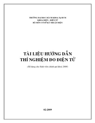 Tài liệu Hướng dẫn Thí nghiệm đo điện tử
