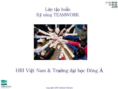 Tài liệu Kỹ năng Teamwork