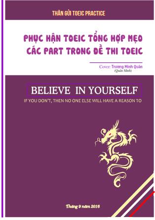 Tổng hợp mẹo các part trong đề thi Toeic