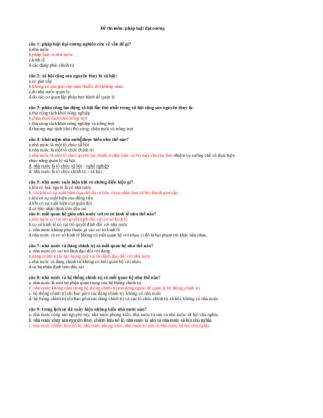 219 Câu hỏi trắc nghiệm môn Pháp luật đại cương