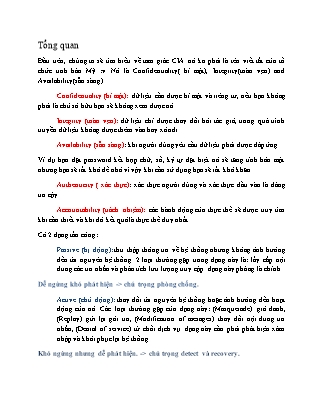 Bài giảng An ninh mạng - Chương 1: Tổng quan