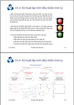 Bài giảng Bộ điều khiển lập trình - Chương 4: Kỹ thuật lập trình điều khiển trình tự