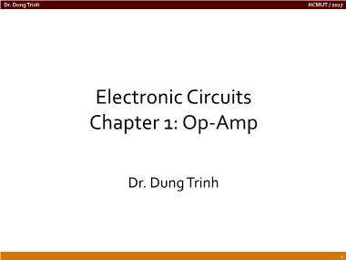 Bài giảng Electronic circuits - Chapter 1: Op-Amp - Trịnh Xuân Dũng