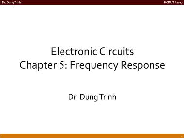 Bài giảng Electronic circuits - Chapter 5: Frequency response - Trịnh Xuân Dũng