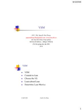 Bài giảng Lean production systems - Chapter 7: VSM - Nguyễn Như Phong