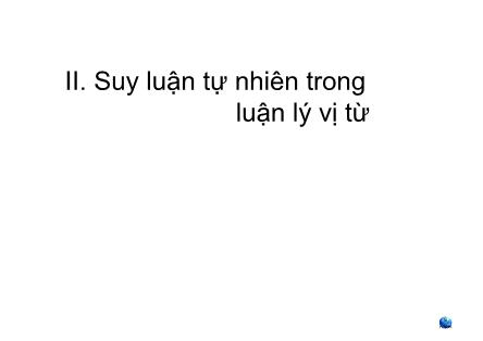 Bài giảng Luận lý toán học - Chương 3: Luận lý vị từ (Phần 2) - Nguyễn Thanh Sơn