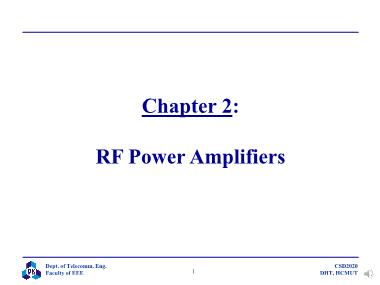 Bài giảng Mạch điện tử thông tin - Chapter 2: RF Power Amplifiers - Đỗ Hồng Tuấn