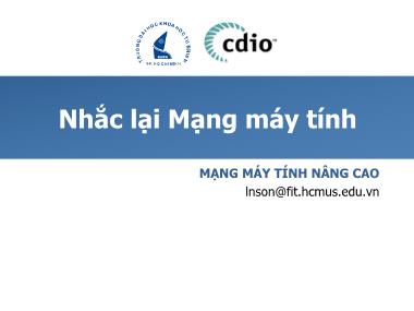 Bài giảng Mạng máy tính nâng cao - Chương 1: Nhắc lại Mạng máy tính - Lê Ngọc Sơn