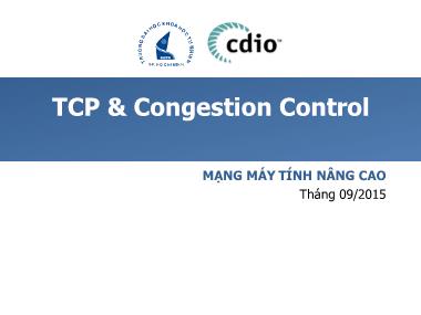 Bài giảng Mạng máy tính nâng cao - Chương 2: TCP & Congestion control - Lê Ngọc Sơn