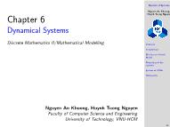 Bài giảng Mô hình hóa toán học - Chapter 6: Dynamical Systems