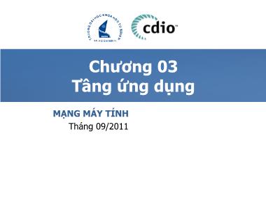 Bài giảng môn Mạng máy tính - Chương 3.2: Tầng ứng dụng