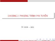 Bài giảng môn Phương pháp tính - Chương 2: Phương trình phi tuyến