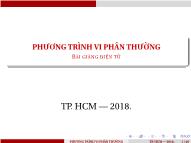 Bài giảng môn Phương pháp tính - Chương: Phương trình vi phân thường
