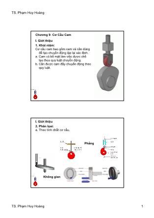 Bài giảng Nguyên lý máy - Chương 9: Cơ cấu cam - Phạm Huy Hoàng