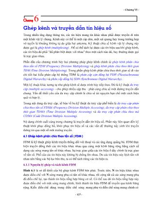Bài giảng Nguyên lý thông tin - Chương 6: Ghép kênh và truyền dẫn tín hiệu số