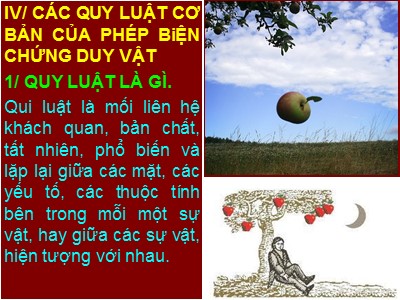 Bài giảng Những nguyên lý cơ bản của chủ nghĩa Mác - Lênin - Chương 2: Phép biện chứng duy vật (Phần 2) - Nguyễn Văn Ngọc
