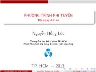 Bài giảng Phương pháp tính - Chương 1: Phương trình phi tuyến - Nguyễn Hồng Lộc