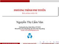 Bài giảng Phương pháp tính - Chương 3: Phương trình phi tuyến - Nguyễn Thị Cẩm Vân