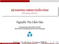 Bài giảng Phương pháp tính - Chương 4: Hệ phương trình tuyến tính - Nguyễn Thị Cẩm Vân