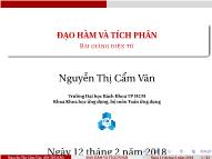 Bài giảng Phương pháp tính - Chương 6: Đạo hàm và tích phân - Nguyễn Thị Cẩm Vân