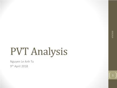 Bài giảng PVT Analysis - Nguyễn Lê Anh Tú