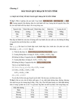 Bài giảng Quy hoạch tuyến tính (Mới nhất)