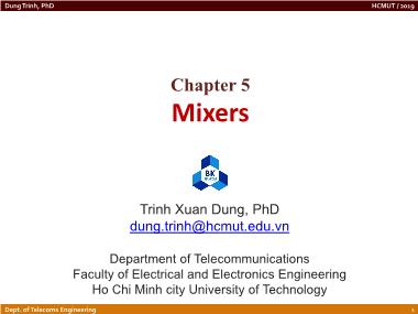 Bài giảng Radio communications circuits - Chapter 5: Mixers - Trịnh Xuân Dũng