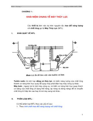 Bài giảng Thủy lực máy nén - Chương 1: Khái niệm chung về máy thủy lực - Đặng Quốc Dũng
