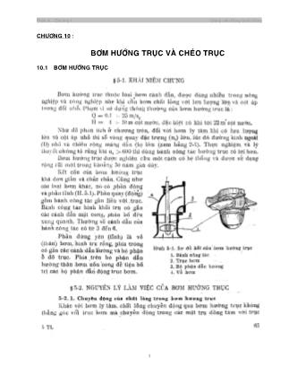 Bài giảng Thủy lực máy nén - Chương 10: Bơm hướng trục và chéo trục - Đặng Quốc Dũng