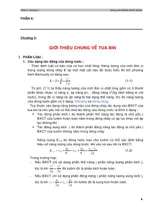 Bài giảng Thủy lực máy nén - Chương 3: Giới thiệu chung về tua bin - Đặng Quốc Dũng