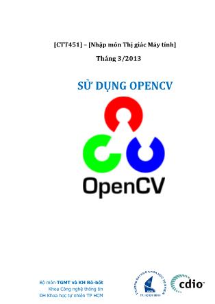 Bài tập thực hành thị giác máy tính với OpenCV