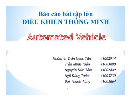 Bài thuyết trình Tiểu luận Automated Vehicle - Trần Ngọc Tân