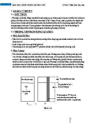 Báo cáo Công nghệ mỏ dầu khí - Đề tài: Material balance calculations using the excel spreadsheet for oil - Trần Đình Sang