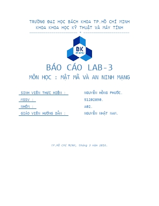 Báo cáo thực hành môn Mật mã và an ninh mạng - Nguyễn Hồng Phước