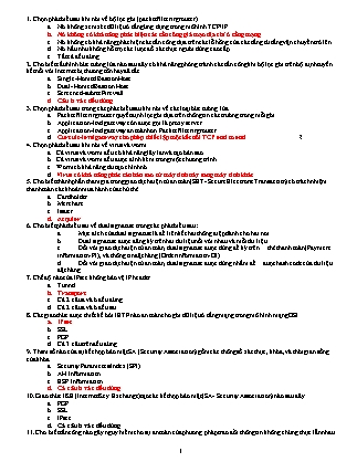 Đề thi môn Mật mã & An ninh mạng