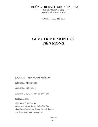 Giáo trình Nền móng